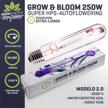 Grow Genetics Ampolleta Grow & Bloom 250w 