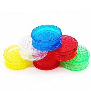 Moledor Simple 2 Partes 61mm Transparente Plástico