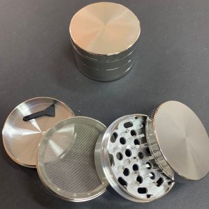 Moledor Aluminio 4 piezas Plateado 63mm