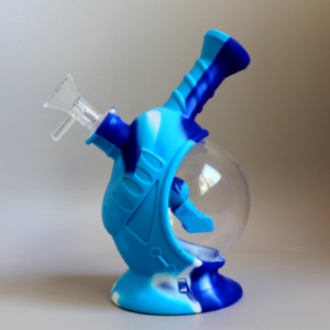 Bong Silicona/Vidrio Astronauta Azul